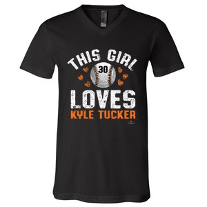 This Girl Loves Kyle Tucker Houston V-Neck T-Shirt