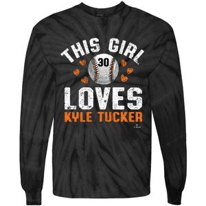 This Girl Loves Kyle Tucker Houston Tie-Dye Long Sleeve Shirt