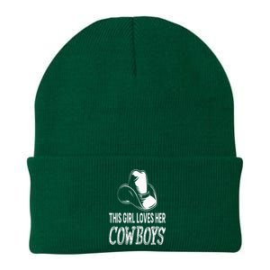 This Girl Loves Her Cowboy Cute Texas Dallas Knit Cap Winter Beanie