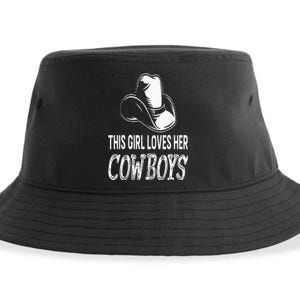 This Girl Loves Her Cowboy Cute Texas Dallas Sustainable Bucket Hat