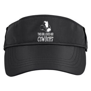 This Girl Loves Her Cowboy Cute Texas Dallas Adult Drive Performance Visor