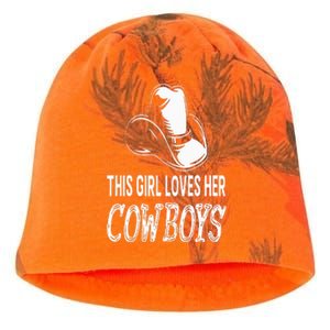 This Girl Loves Her Cowboy Cute Texas Dallas Kati - Camo Knit Beanie