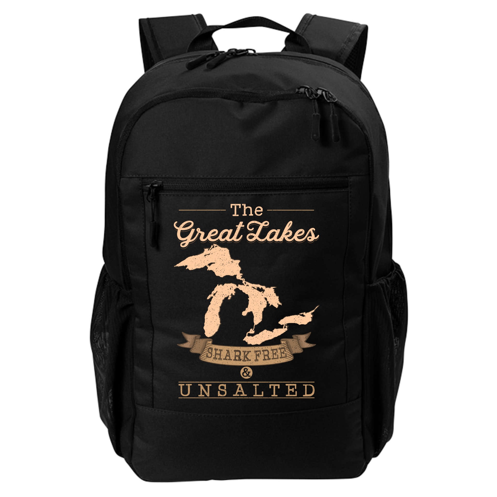 The Great Lakes Shark Free Unsalted Michigan Gift Backpack