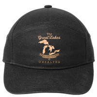 The Great Lakes Shark Free Unsalted Michigan Gift 7-Panel Snapback Hat