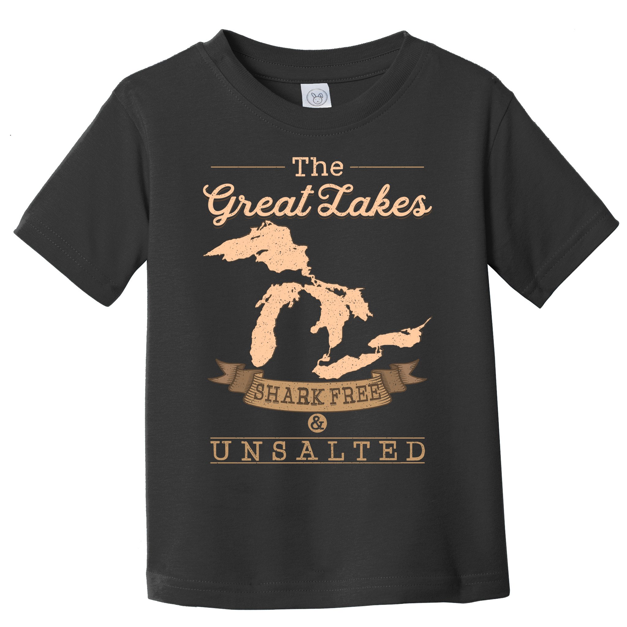 The Great Lakes Shark Free Unsalted Michigan Gift Toddler T-Shirt