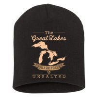 The Great Lakes Shark Free Unsalted Michigan Gift Short Acrylic Beanie