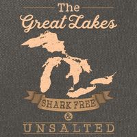 The Great Lakes Shark Free Unsalted Michigan Gift Cotton Canvas Backpack