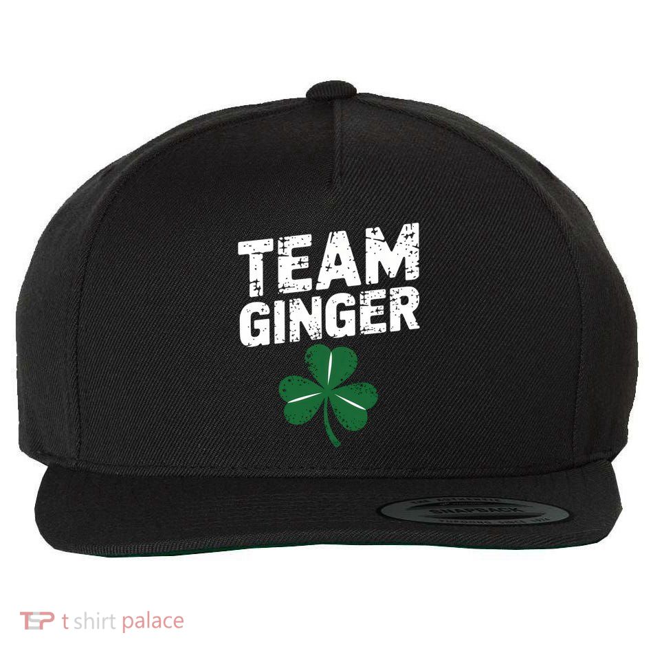 Team Ginger Lucky Clover Pride Fest Irish Luck Humor Heart Gift Wool Snapback Cap