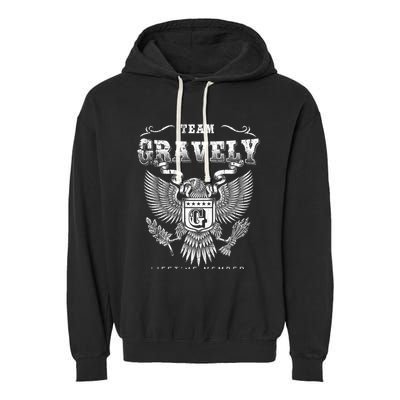 Team Gravely Lifetime Member Last Name Gift Garment-Dyed Fleece Hoodie