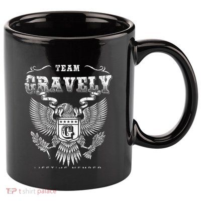Team Gravely Lifetime Member Last Name Gift 11oz C Handle Ceramic Mug