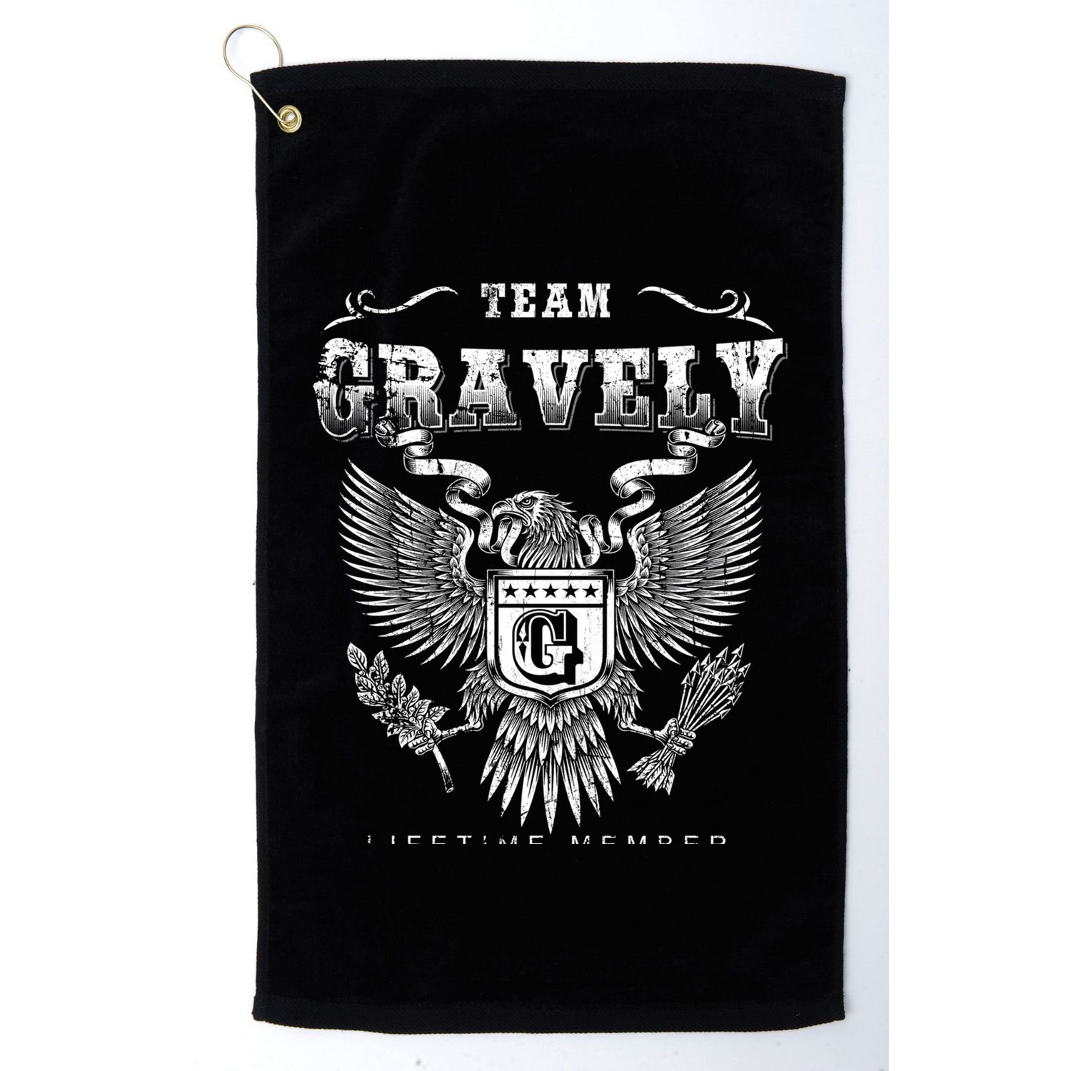 Team Gravely Lifetime Member Last Name Gift Golf Towel