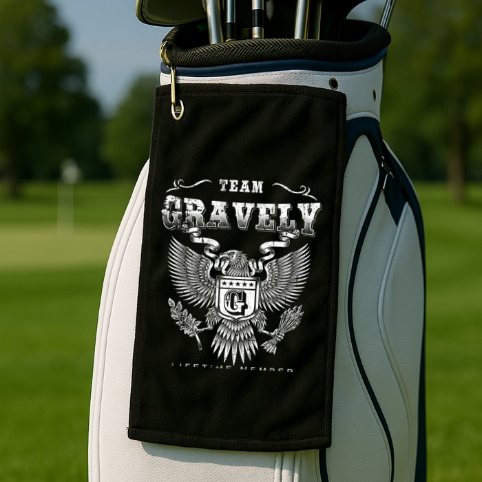 Team Gravely Lifetime Member Last Name Gift Golf Towel