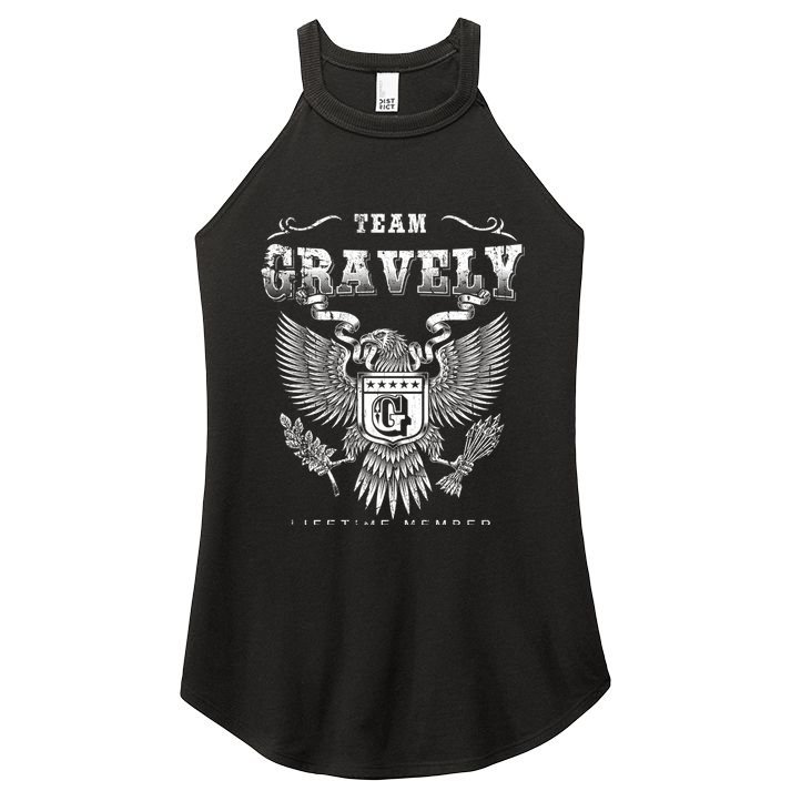 Team Gravely Lifetime Member Last Name Gift Women's Perfect Tri Rocker Tank