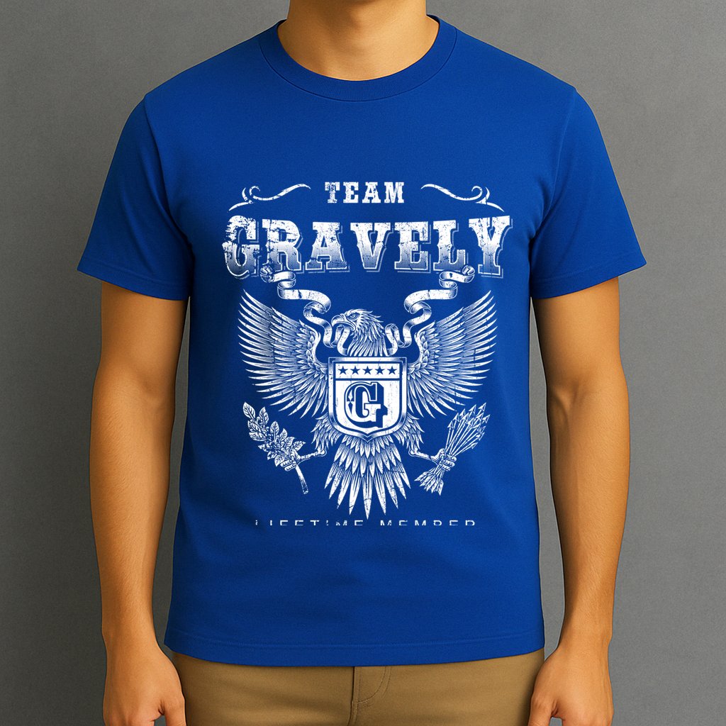 Team Gravely Lifetime Member Last Name Gift T-Shirt