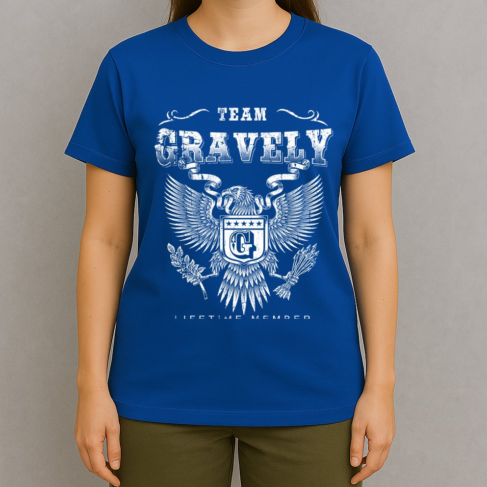 Team Gravely Lifetime Member Last Name Gift T-Shirt