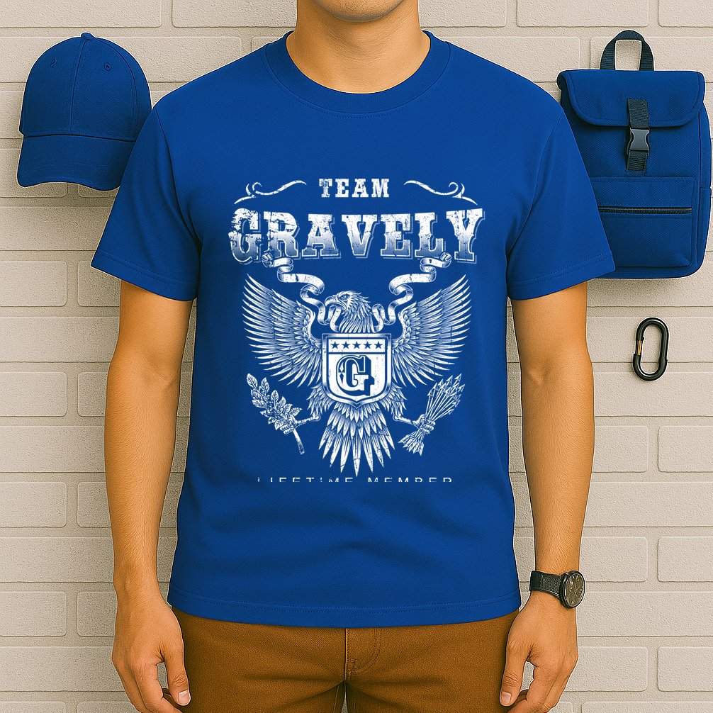 Team Gravely Lifetime Member Last Name Gift T-Shirt