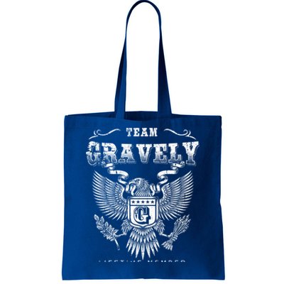 Team Gravely Lifetime Member Last Name Gift Tote Bag