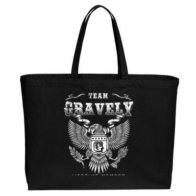 Team Gravely Lifetime Member Last Name Gift Cotton Canvas Jumbo Tote