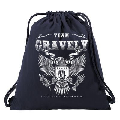 Team Gravely Lifetime Member Last Name Gift Drawstring Bag