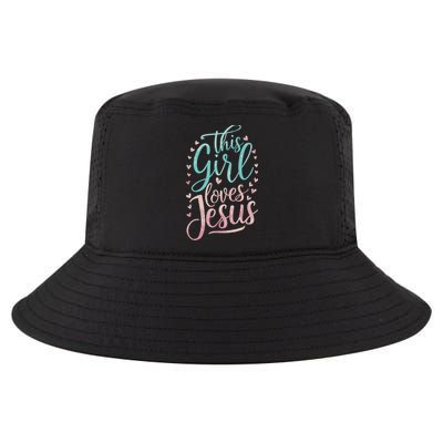 This Girl Loves Jesus Cool Comfort Performance Bucket Hat