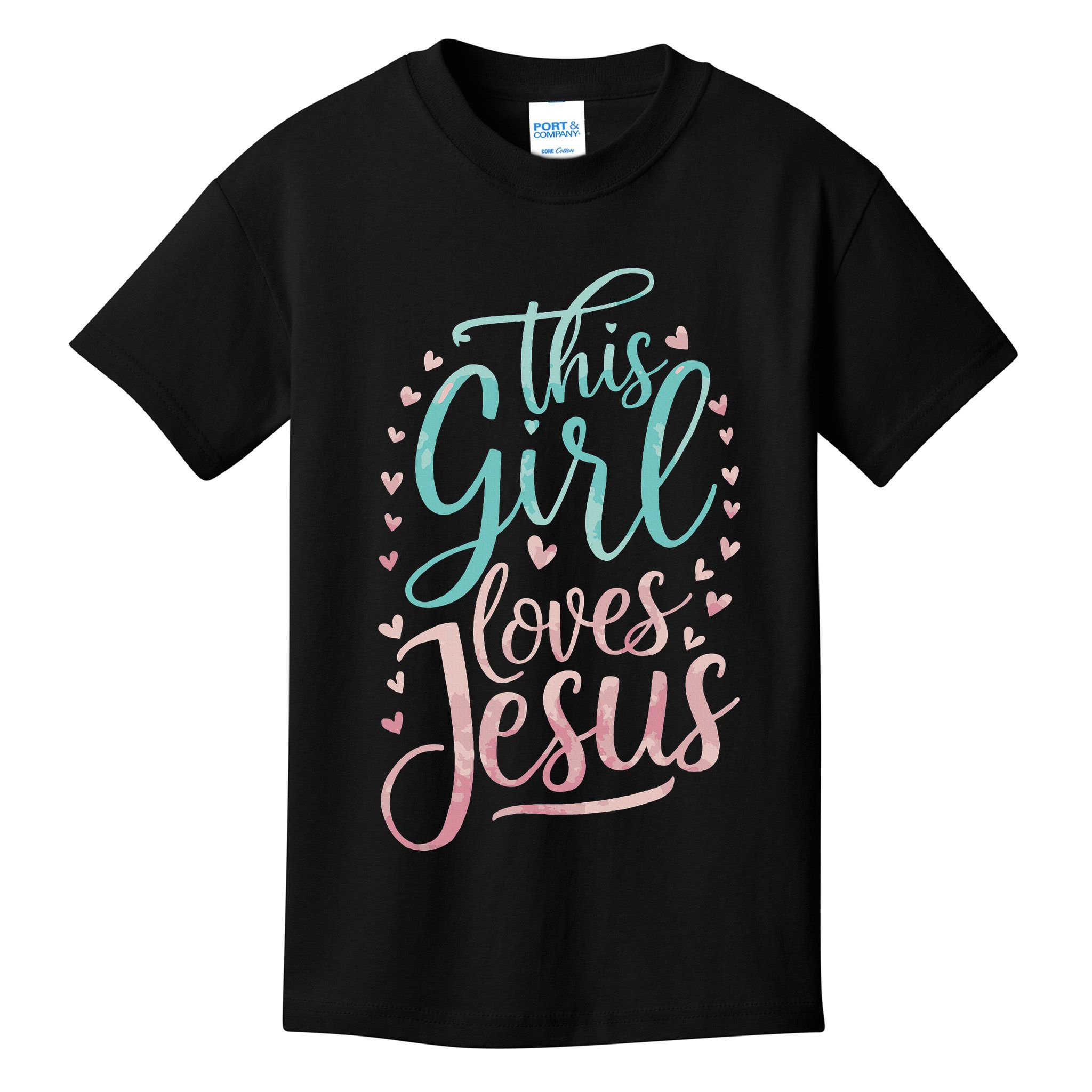 This Girl Loves Jesus Kids T-Shirt