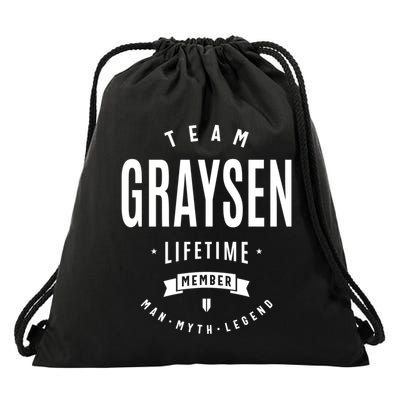 Team Graysen Lifetime Member Funny Name Graysen Gift Drawstring Bag