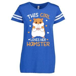 This Girl Loves Her Hamster Hammy Girl Hamster Lover Enza Ladies Jersey Football T-Shirt