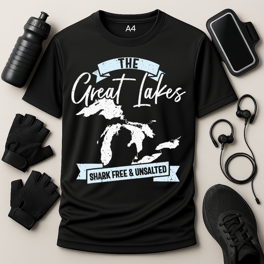 The Great Lakes Michigan Great Lakes Tourist Cooling Performance Crew T-Shirt