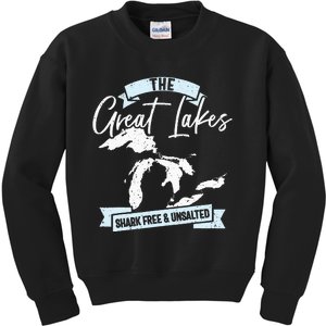 The Great Lakes Michigan Great Lakes Tourist Kids Sweatshirt