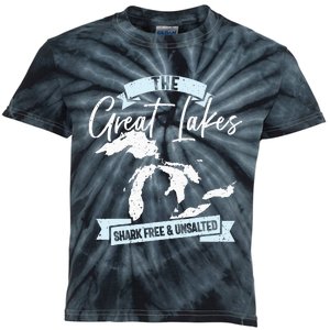 The Great Lakes Michigan Great Lakes Tourist Kids Tie-Dye T-Shirt