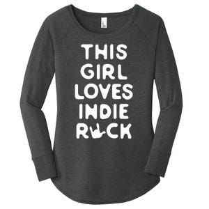 This Girl Loves Indie Rock Women's Perfect Tri Tunic Long Sleeve Shirt