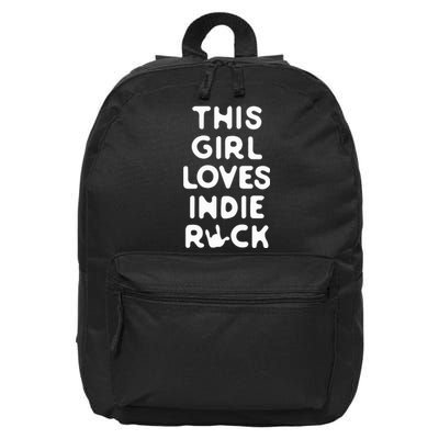 This Girl Loves Indie Rock 16 in Basic Backpack