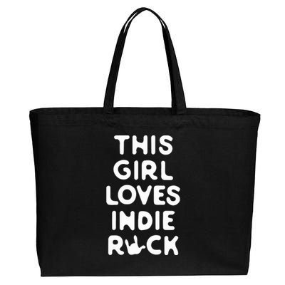 This Girl Loves Indie Rock Cotton Canvas Jumbo Tote