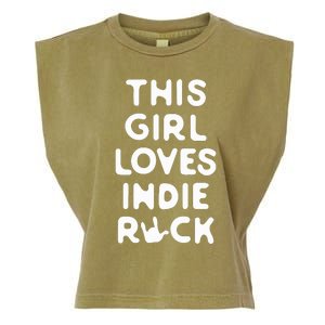 This Girl Loves Indie Rock Garment-Dyed Women's Muscle Tee