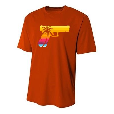 Tropical Gun Lover Firearm Beach Cute Hawaiian Gift Aloha Youth Performance Sprint T-Shirt