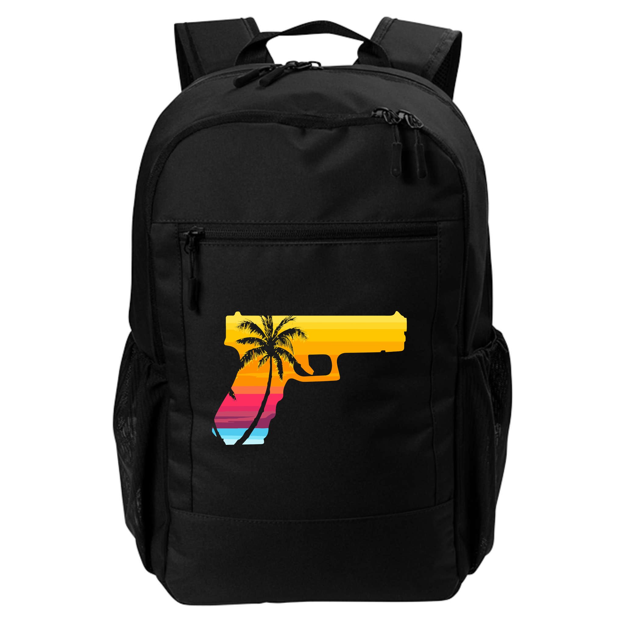 Tropical Gun Lover Firearm Beach Cute Hawaiian Gift Aloha Backpack