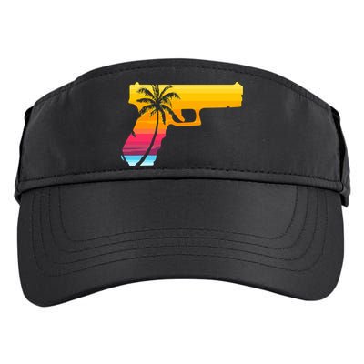 Tropical Gun Lover Firearm Beach Cute Hawaiian Gift Aloha Adult Drive Performance Visor