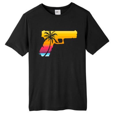 Tropical Gun Lover Firearm Beach Cute Hawaiian Gift Aloha Tall Fusion ChromaSoft Performance T-Shirt