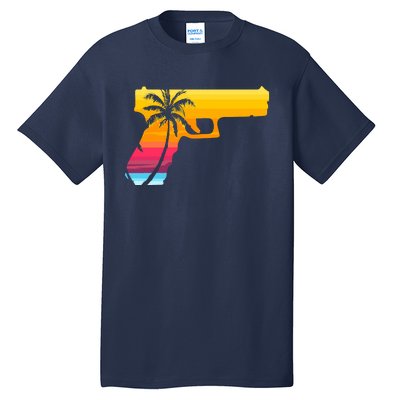 Tropical Gun Lover Firearm Beach Cute Hawaiian Gift Aloha Tall T-Shirt