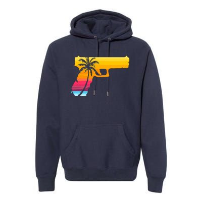 Tropical Gun Lover Firearm Beach Cute Hawaiian Gift Aloha Premium Hoodie