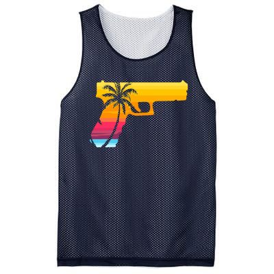 Tropical Gun Lover Firearm Beach Cute Hawaiian Gift Aloha Mesh Reversible Basketball Jersey Tank