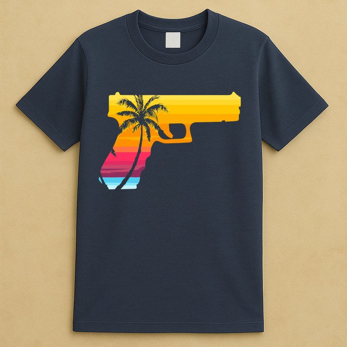 Tropical Gun Lover Firearm Beach Cute Hawaiian Gift Aloha T-Shirt