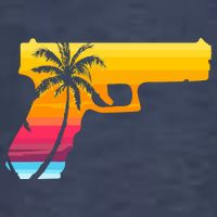 Tropical Gun Lover Firearm Beach Cute Hawaiian Gift Aloha T-Shirt