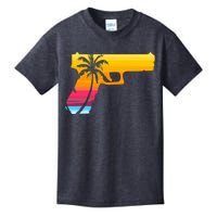 Tropical Gun Lover Firearm Beach Cute Hawaiian Gift Aloha Kids T-Shirt