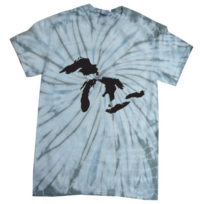 The Great Lakes Detroit Michigan T Tie-Dye T-Shirt