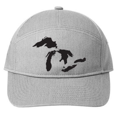 The Great Lakes Detroit Michigan T 7-Panel Snapback Hat
