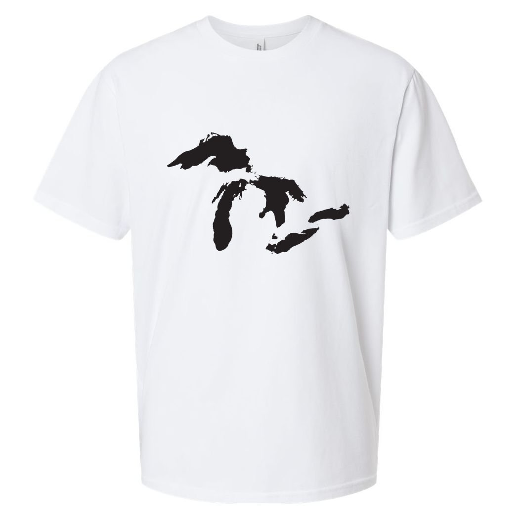 The Great Lakes Detroit Michigan T Sueded Cloud Jersey T-Shirt