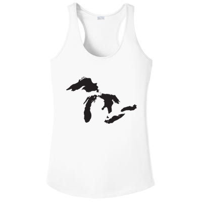 The Great Lakes Detroit Michigan T Ladies PosiCharge Competitor Racerback Tank