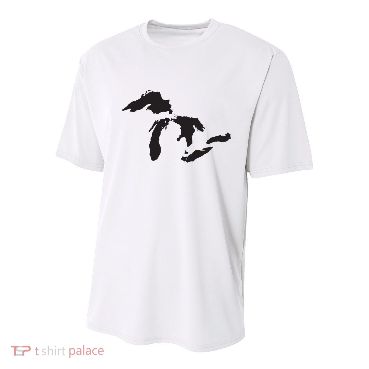 The Great Lakes Detroit Michigan T Youth Performance Sprint T-Shirt