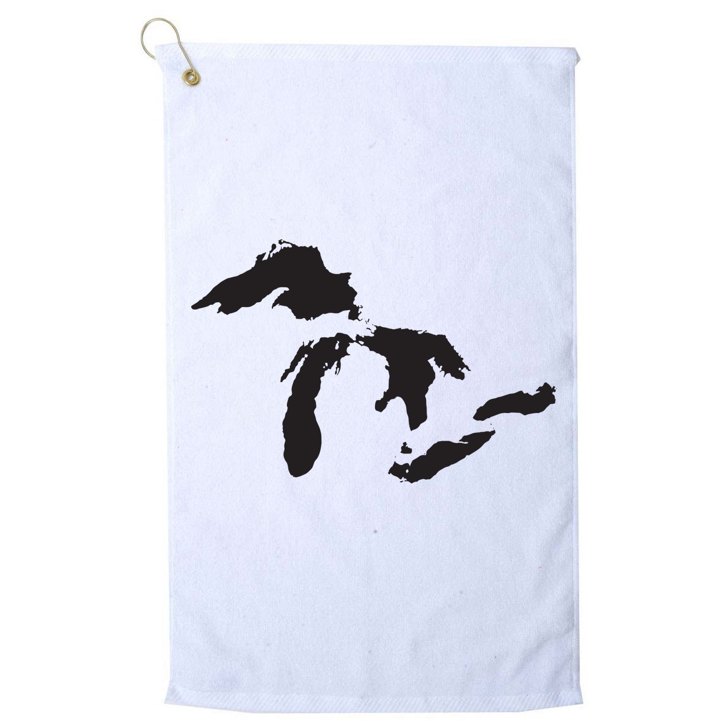 The Great Lakes Detroit Michigan T Golf Towel